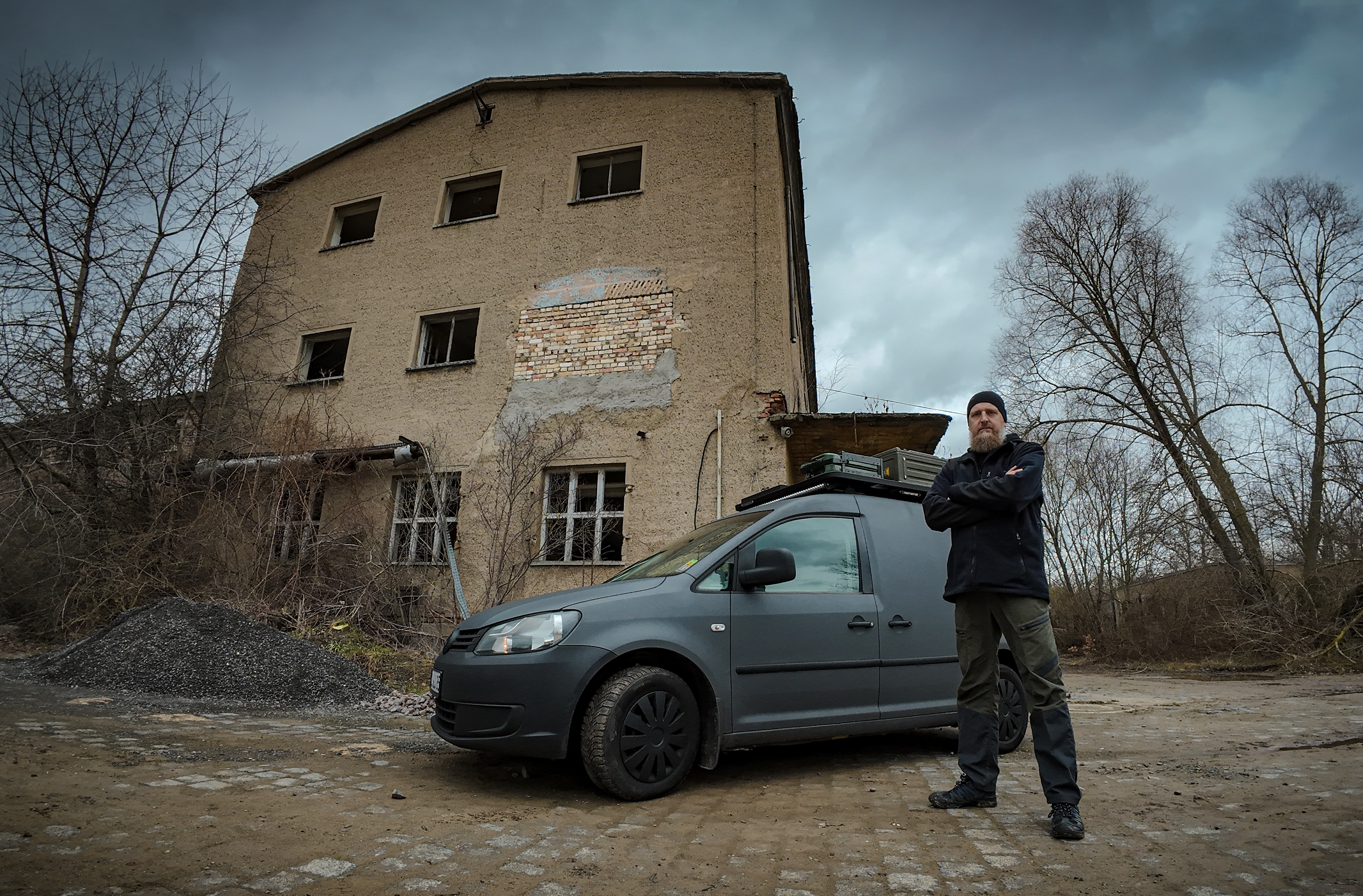 Stefan mit seinem Urbex-Caddy